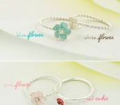 lover gift,flower rings four sets   Jz00200red