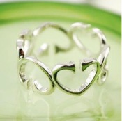 peach hearts lovers ring Jz00212