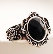 Retro carving witch mirror ring Jz00213