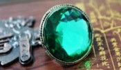 Retro green jewel ring Jz00218