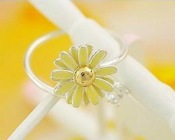 Occident daisy flower lovers rings Jz00231