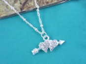 SPN0013 Fashion CZ Silver Necklace