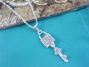 SPN0018 Fashion CZ Silver Necklace