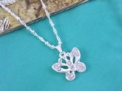 SPN0019 Fashion CZ Silver Necklace