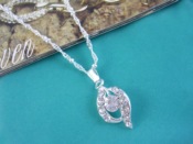 SPN0023 Fashion CZ Silver Necklace