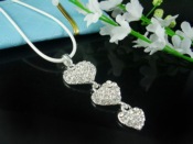 SPN0036 Fashion CubicZirconia Silver Necklace