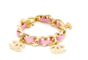 Cheap Twine chain double C bracelet Sl00077pink