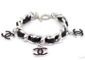 Twine chain double C bracelet Sl00077silver