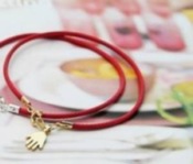 Lucky hand red string bracelet Sl00089gold