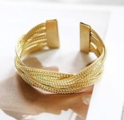 Alloy woven bangles Sl00100gold