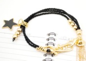 Black star bracelet with tassel Sl00101black