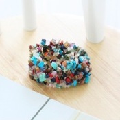 Refreshing seven color stones bracelet