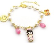 Sweety Japaness doll pearl bracelet Sl00216gold