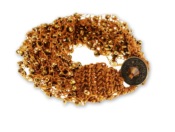 Beads knitting bracelet with coin Sl00234