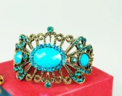 Retro jewel bangle  Sz00041skyblue