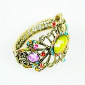 Retro jewel bangle  Sz00041yellow