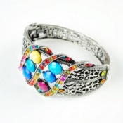 Retro oval bangle  Sz00042multicolor