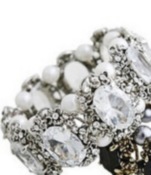  Gallant retro pearl and jewel carving bangle  