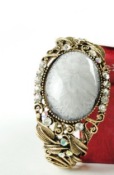 Occident retro oval bangle  Sz00046white