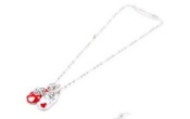 Red and white shoes necklace  Xl00169white