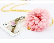 Coth flower sweather chain necklace  Xl00171pink