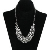 Handwork shiny diamond necklace  Xl00190silver