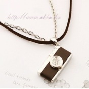 Retro camera long double necklace  Xl00210coffee