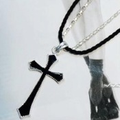 Individual HANING9 fashion cross double necklace 