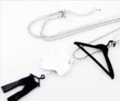 Individual clothes rack ,black and white clothes necklace  