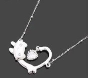 Elegant cat zircon necklace   Xl00223