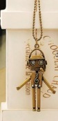  Restro note and diamond robot  necklace 