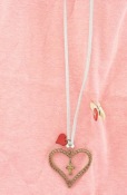 Retro cross and heart necklace  Xl00228