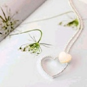 Cheap Double hearts necklace  Xl00237silver