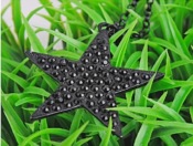  Diamond black five-pointed star necklace  Xl00248