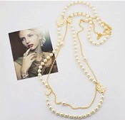 Rose multi-layer pearl necklace  Xl00255