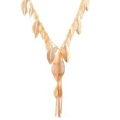 Cheap  Fashion gold leaves long necklace  Xl00257