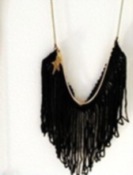 Star and tassel long necklace  Xl00276black