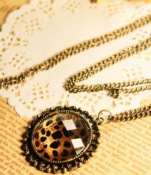  Occident retro fashion multi-slice Leopard pattern necklace  