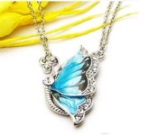 Grace diamond blue butterfly necklace  Xl00282