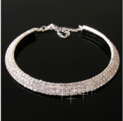 Three layers diamond necklace for bride   Xl00288