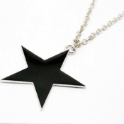 Fashion black five-pointed star necklace Xl00293