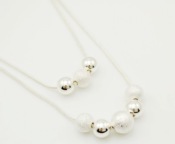 Refreshment abrazine beads double necklace 