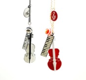 Cheap Note, piano and violin necklace  Xl00319red