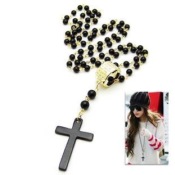 Cheap  Ring and cross beads long necklace  Xl00322