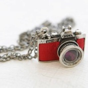 Korea style Retro camera necklace Xl00337