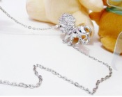 Lion necklace Xl00359silver