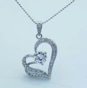 Diamond ring and heart necklace Xl00367