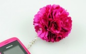 Cheap  Fashion solid flower with diamond phone chain 